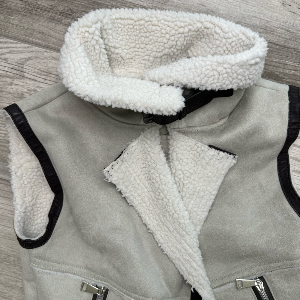 STELLA & Lorenzo Faux Shearling Moto Vest Size XS - Picture 8 of 16